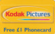 PREPAID PHONE CARD REGNO UNITO KODAK FREE (CK3731 - BT Allgemein (Prepaid)