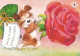 Postal Stationery - Dog Is Carrying Flower - Rose - Lisi Martin - Red Cross 2007 - Suomi Finland - Postage Paid - Entiers Postaux