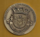 Medalha Bronze 9cm Dos 100 Anos Do Concelho De Vola Nova De Poiares 1998. Abelha. Mapa Do Concelho. Bee. Biene. Abeille - Profesionales / De Sociedad