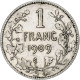 Monnaie, Belgique, Franc, 1909, Legende En Francais, TB+, Argent, KM:56.1 - 1 Frank