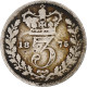 Monnaie, Grande-Bretagne, Victoria, 3 Pence, 1875, British Royal Mint, TB - F. 3 Pence