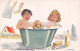 PIE-23-GOLL. 7510 : CARTE ILLUSTREE. HUMOUR. JANSER. LE BAIN. ECONOMIE DE SAVON - Janser