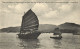 China, HONG KONG, Cargo Junk, Passenger Sampan (1910s) Postcard - Chine (Hong Kong)