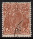 AUSTRALIA 1932 5d ORANGE - BROWN KGV STAMP( DIE II) CofA WMK SG.130 VFU - Used Stamps