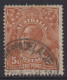 AUSTRALIA 1915 5d BROWN KGV STAMP Perf.14.1/4 LINE SG.23 VFU - Usati