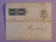 DF0 FRANCE BELLE  LETTRE   ENV.  1859 LILLE A BOUCHAIN   +PAIRE  VERT. DE NAPOLEON  N° 10 + AFF. INTERESSANT++++ - 1852 Louis-Napoléon