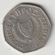 CYPRUS 1994: 50 Cents, KM 66 - Chipre