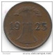 Germany  Weimar 1  Pfennig 1925 A  Km 37    Xf - 1 Renten- & 1 Reichspfennig