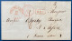 LETTRE 1841 Marque " CHARLEROY " + Càd Entrée Rouge N°621 " BELG / 2 VALnes 2 " + " B.2.R " Pour LA FÈRE / AISNE TTB - 1830-1849 (Belgique Indépendante)