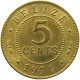 BELIZE 5 CENTS 1974 #s088 0677 - Belize