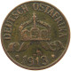 GERMANY EMPIRE 1 HELLER 1913 J OSTAFRIKA #s081 0193 - Afrique Orientale Allemande