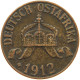 GERMANY EMPIRE 1 HELLER 1913 J OSTAFRIKA #s081 0203 - German East Africa