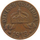 GERMANY EMPIRE 1 HELLER 1913 A OSTAFRIKA #s081 0191 - Africa Orientale Tedesca