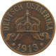 GERMANY EMPIRE 1 HELLER 1913 A OSTAFRIKA #s081 0189 - Deutsch-Ostafrika