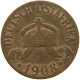 GERMANY EMPIRE 1 HELLER 1908 J OSTAFRIKA #s083 0379 - German East Africa