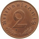 GERMANY 2 REICHSPFENNIG 1939 B #s083 0347 - 2 Reichspfennig