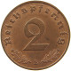 GERMANY 2 REICHSPFENNIG 1939 B #s083 0343 - 2 Reichspfennig