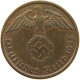 GERMANY 2 REICHSPFENNIG 1938 A #s083 0271 - 2 Reichspfennig
