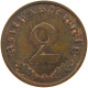 GERMANY 2 REICHSPFENNIG 1937 A #s083 0345 - 2 Reichspfennig