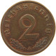 GERMANY 2 REICHSPFENNIG 1939 A #s083 0349 - 2 Reichspfennig