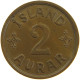 ICELAND 2 AURAR 1940 #s083 0471 - Islandia