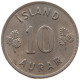 ICELAND 10 AURAR 1969 #s084 0547 - IJsland