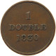 GUERNSEY 1 DOUBLE 1830 #s083 0637 - Guernsey