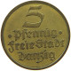 GERMANY WEIMAR 5 PFENNIG 1932 DANZIG #s088 0487 - 5 Renten- & 5 Reichspfennig