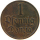 GERMANY WEIMAR PFENNIG 1929 DANZIG #s083 0803 - 1 Renten- & 1 Reichspfennig