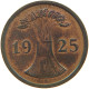 GERMANY WEIMAR 2 REICHSPFENNIG 1925 A #s083 0371 - 2 Renten- & 2 Reichspfennig