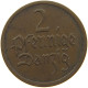 GERMANY WEIMAR 2 PFENNIG 1926 DANZIG #s083 0509 - 2 Rentenpfennig & 2 Reichspfennig