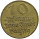 GERMANY WEIMAR 10 PFENNIG 1932 DANZIG #s088 0753 - 10 Renten- & 10 Reichspfennig