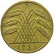 GERMANY WEIMAR 10 REICHSPFENNIG 1925 G #s088 0725 - 10 Rentenpfennig & 10 Reichspfennig