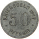 GERMANY NOTGELD 50 PFENNIG 1917 ESSEN #s088 0203 - Monétaires/De Nécessité