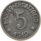 GERMANY NOTGELD 5 PFENNIG 1919 CREFELD #s088 0223 - Monétaires/De Nécessité