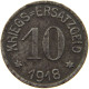 GERMANY NOTGELD 10 PFENNIG 1918 CREFELD #s088 0333 - Noodgeld