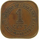 MALAYA 1 CENT 1945 #s083 0107 - Malaysie