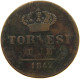 ITALY STATES 2 TORNESI 1842 NAPLES SICILY #s081 0693 - Nápoles & Sicile