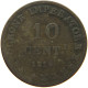 ITALY STATES 10 CENTESIMI 1813 M NAPOLEON I. #s083 0705 - Napoleoniche