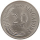 SINGAPORE 20 CENTS 1967 #s087 0709 - Singapour