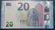 20 EURO S028F5 Serie SR Lagarde Italy Charge 19 Perfect UNC - 20 Euro