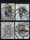 ⁕ Romania 1893/98 Rumänien ⁕ Prince Karl I / King Carol I. 1 1/2 Bani Mi.100 ⁕ 4v Used / Shades - Oblitérés