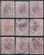 ⁕ Romania 1893 - 1898 Rumänien ⁕ Prince Karl I / King Carol I. 25 Bani Mi.105 X, Y ⁕ 18v Used / Shades - Usado