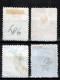 ⁕ Romania 1893 - 1900 Rumänien ⁕ Prince Karl I / King Carol I. 40 Bani Mi.106, 139 ⁕ 4v Used / Shades - Usado