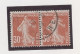 VARIETÉ- N°160  -30c  ROUGE SEMEUSE CAMÉE  Obl  -CAILLOUX SUR LE PIED DROIT DE LA SEMEUSE- TIMBRE DE GAUCHE TENANT à NO - Used Stamps