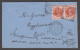 1897 Envelope From Bedford To Bigglesworth (Bedfordshire) With 1887 1/2 Vermilion Jubilee Pair Tied By Bedford Datstamp - Covers & Documents