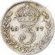 Grande-Bretagne, George V, 3 Pence, 1917, B+, Argent, KM:813 - F. 3 Pence