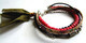 Bracelet Multirangs, Pierre De Lave, Bracelet Artisanal, Cuir, Liège, Bois, Soie De Sari, Pompon, Bijou Nomade, Ethnique - Armbänder