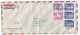 SINGAPORE MALAYA 20CX3+5C+10C LARGE COVER AIR MAIL SINGAPORE 6 JUL 1957 TO SUISSE - Singapour (...-1959)