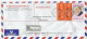HONG KONG 2$+10C BLOC DE 4 LARGE COVER REC AIR MAIL HONG KONG 1974 TO SUISSE - Covers & Documents